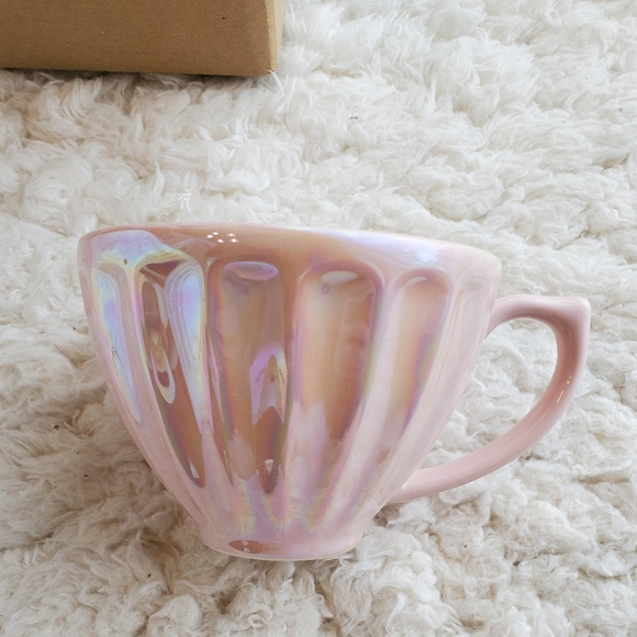 Anthropologie Other - Anthropologie Lustre Latte - pink irridescent cup